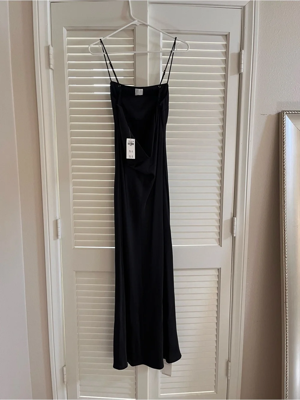 Abercrombie & Fitch Julia Cowl Back Slip Dress in Black NWT